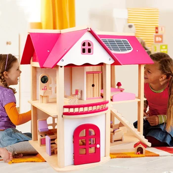 

2020 Pretend Play Furniture Toys Wooden Dollhouse Furniture Miniature Toy Set Doll House Toys for Children Kids Toy
