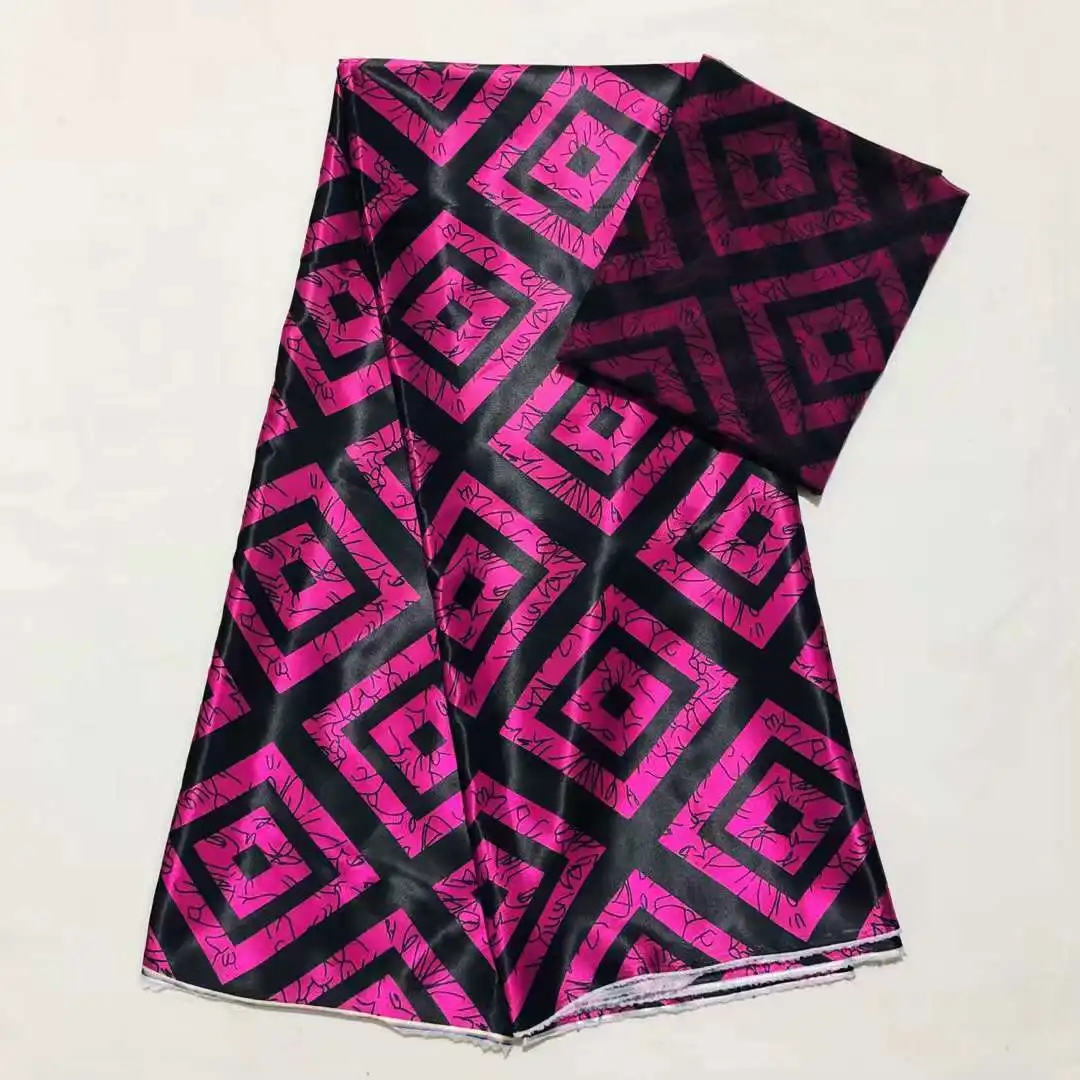 Заменитель шелка с Африканским принтом ткань Kente в нигерийском стиле Анкара ткань, Африканский Воск принты для вечерние 4+ 2 метров для ткани на основе карбида кремния SM30