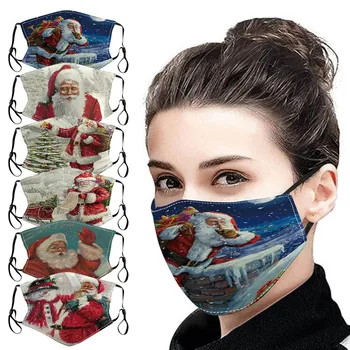 

1pc Christmas Adult Face Mask Adjustable Reusable Face Cover Unisex Man Women Outdoor Dustproof Mouth Masks mondmasker masque