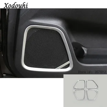 

For Mitsubishi Outlander 2016 2017 2018 2019 Car Stick Detector ABS Chrome Inside Door Audio Speak Sound Ring Lamp Trim Hoods