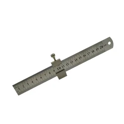 1 Set Stainless Steel Scale Gauge Precision Measuring Ruler with Ruler Stopper