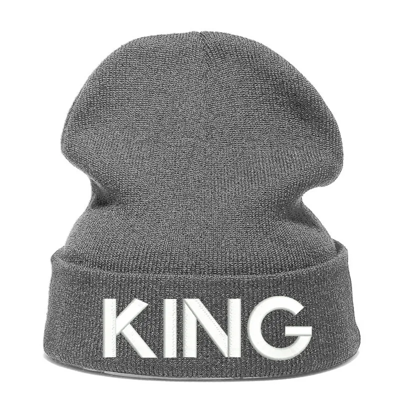 Шапка King Beanie с буквенным принтом шапка Skullie вязаная носок зимняя Осенняя шляпа
