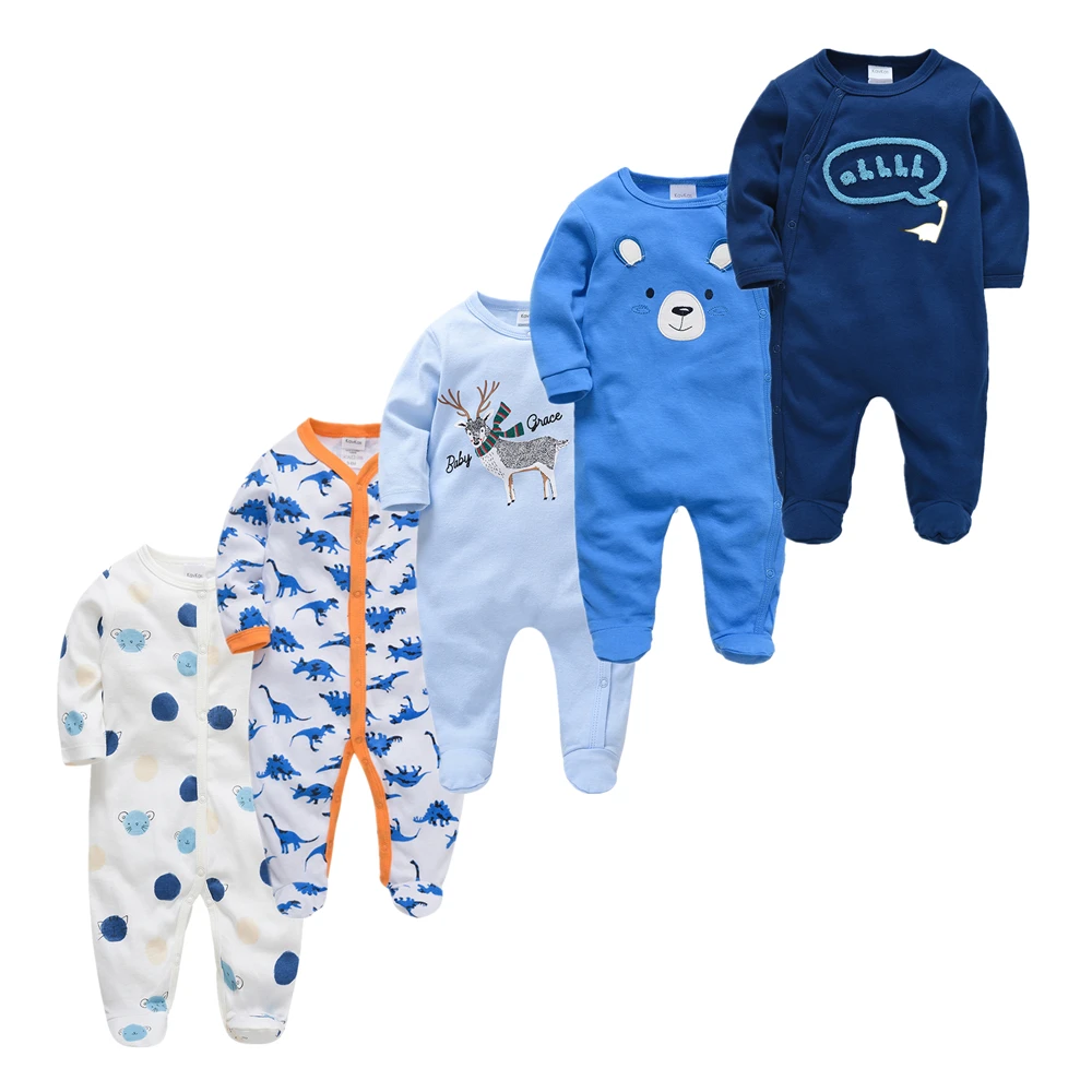5 шт. детские комбинезоны Roupas bebe de Пижама для мальчика fille хлопковая дышащая