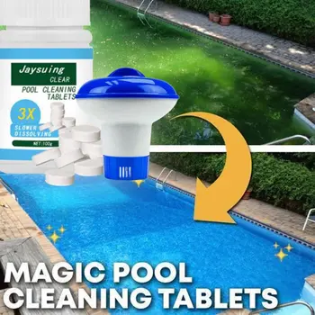 

Swimming Pool Cleaning Tablets Swimming Pool Effervescent Tablets Clean Tablets Multi-Function Dosing Device Cleaning Tablets
