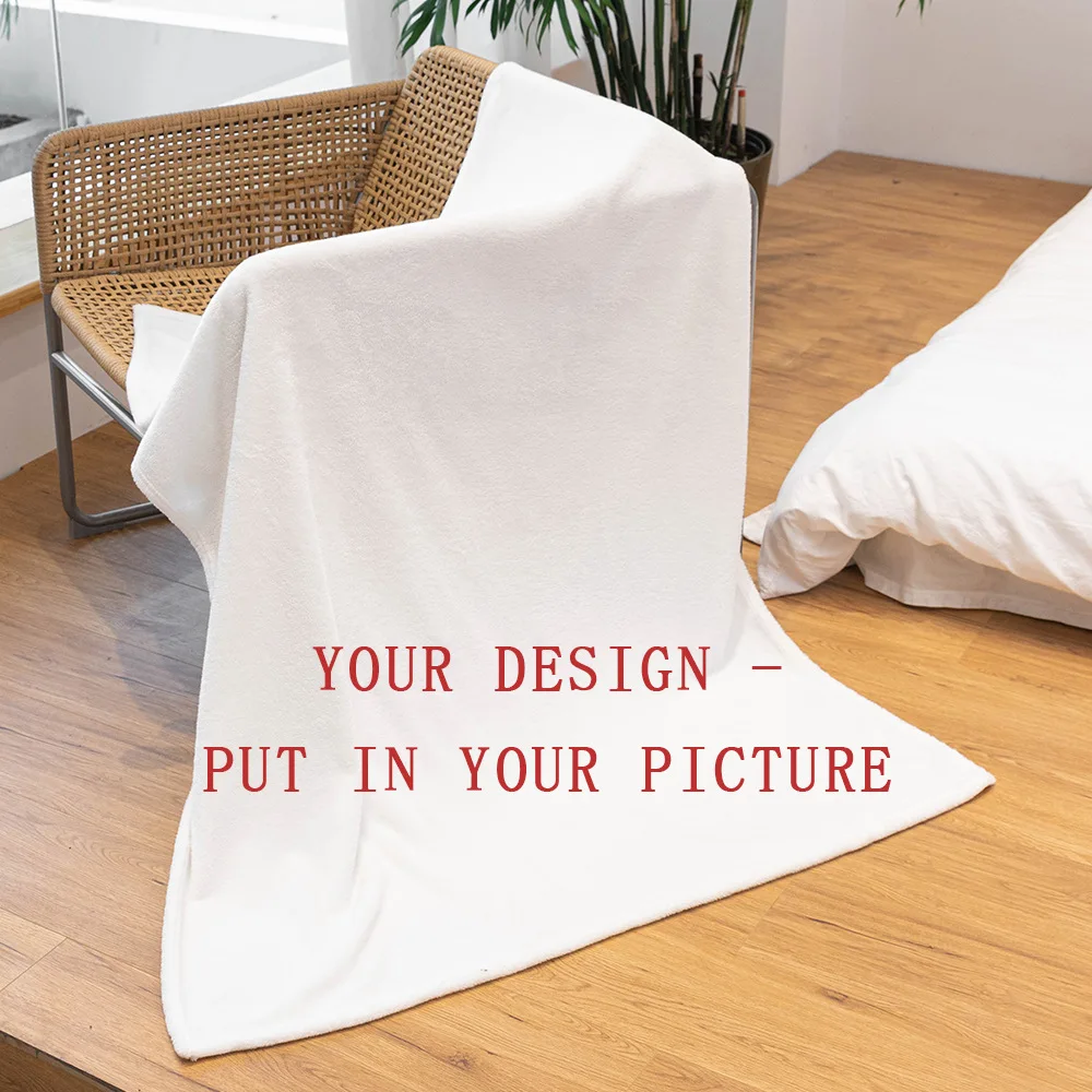 

Custom Blanket Personalized Photo Flannel Plush Woven Soft Winter Warm Throw Blankets HD Digital Print Picture DIY Sofa Cover