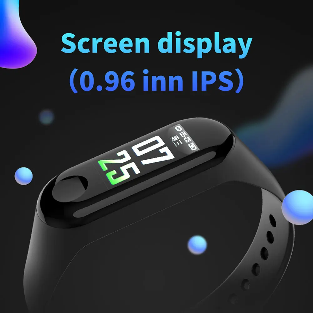 M3 Plus Водонепроницаемый модный умный Браслет и умные часы Bluetooth 4,0 и 0,96 дюймов Fitnessr спортивные для спорта на открытом воздухе
