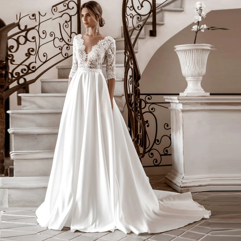 gaun satin bridal