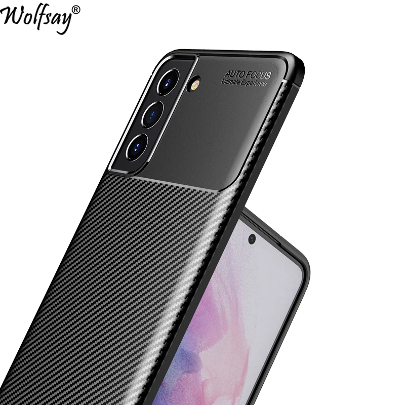 Per Samsung Galaxy S21 Fe Custodia Paraurti Cover Posteriore In Fibra Di Carbonio In Silicone Per Samsung Galaxy S21 Fe Custodia Per Samsung S21 Fe S2