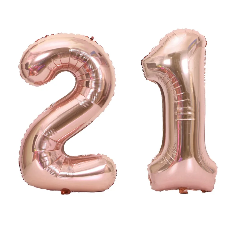 32 дюймов 5 цветов воздушный шар баннер 18 21 30 40 50 60 день рождения украшение для взрослых день рождения письмо номер Фольга Воздушный шар Globos мяч