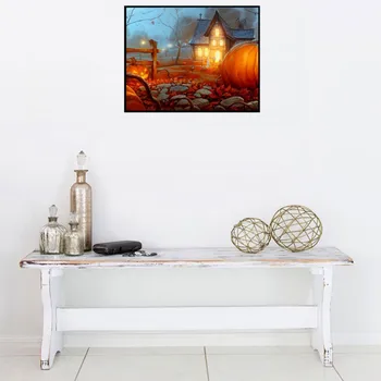 

DIY Painting Cross Stitch Home Decoration DIY 30*25cm Halloween Diamond Embroidery Full Rhinestone