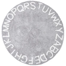 Мягкий плюшевый ковер с буквенным принтом, теплый домашний круглый коврик для гостиной, спальни, детской комнаты, пушистый флисовый напольный коврик, лохматый уголок