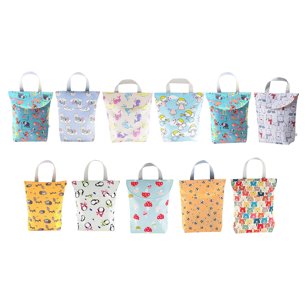 Baby Diaper Bags Maternity Bag Waterproof Wet Cloth Diaper Bag Reusable Diaper Cover Dry Wet Bag for Mom Baby Care