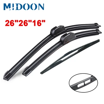 

MIDOON Wiper Front & Rear Wiper Blades Set For Citroen Xsara Picasso 1998-2005 Windshield ( NOT SIDE PIN ) 26"26"16"