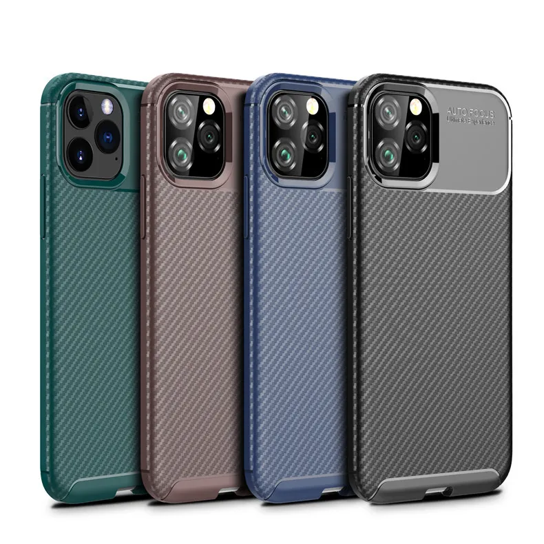 Винтажный чехол из углеродного волокна для iPhone 11 Pro Max XS XR i8 Plus i7 защитный