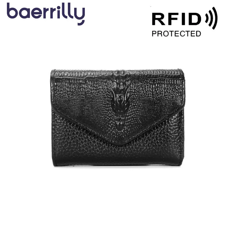 Женский кошелек для монет клатч rfid-держатель карт с карманом из натуральной кожи