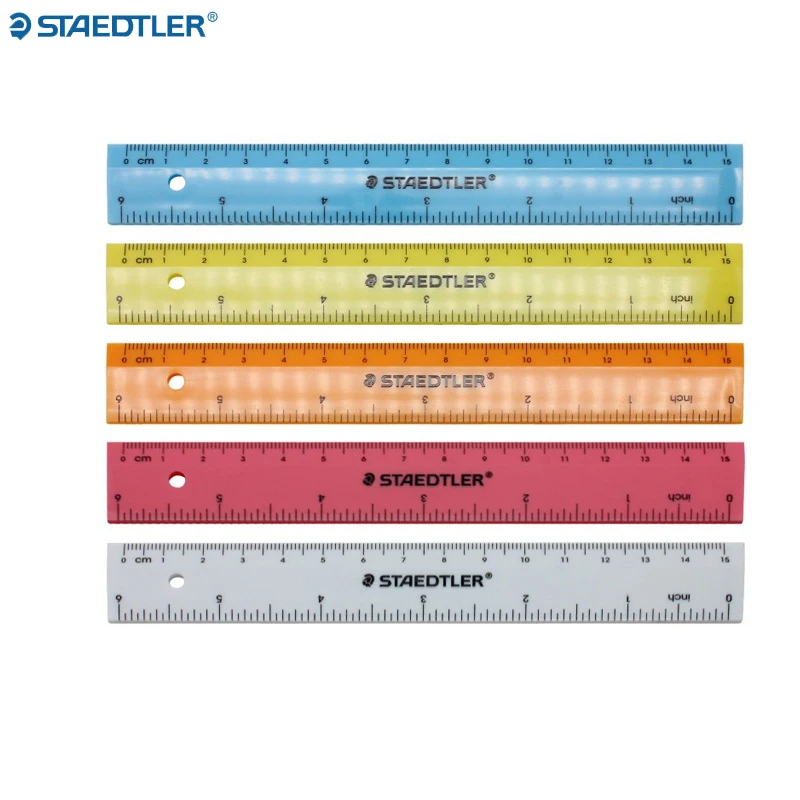 1pc Schneider 56215 Plastic Ruler 15cm Not Easy To Break Ruler Student Drawing Stationery anime ruler demon slayer blade kuroshitsuji jojo pirate stationery drawing ruler through ruler comic student stationery