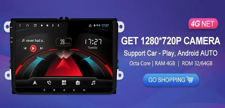 Discount Isudar Car Multimedia Player GPS Android 9 For VW/Golf/Tiguan/Skoda/Fabia/Rapid/Seat/Leon 8 Core RAM 4GB DSP Auto Radio 1 Din FM 0
