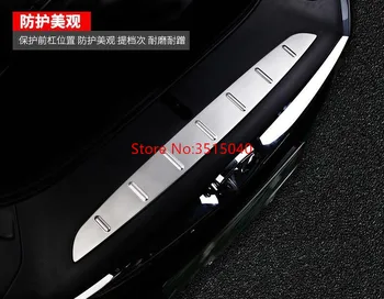 

For Tesla Model X 2016-2017 Stainless Steel 1 PC Car Trunk Rear Tail Box Bumper Pedal Plate Panel Cover Trim Car Styling