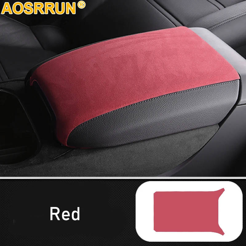

For Porsche Cayenne 2019 2020 2018 Suede Leather Armrest box Cover Car Accessories
