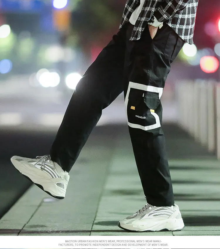 Спортивные штаны мужские уличные Мужские штаны для бега шаровары мужские s брюки хип-хоп тактические 2019 Осенние большие размеры хит цвета