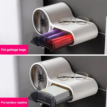 

Multifunctional Toilet Paper Holder Rack Waterproof Wall-Mounted Toilet Tissue Box Roll Paper Storage Box Bathroom Accessories