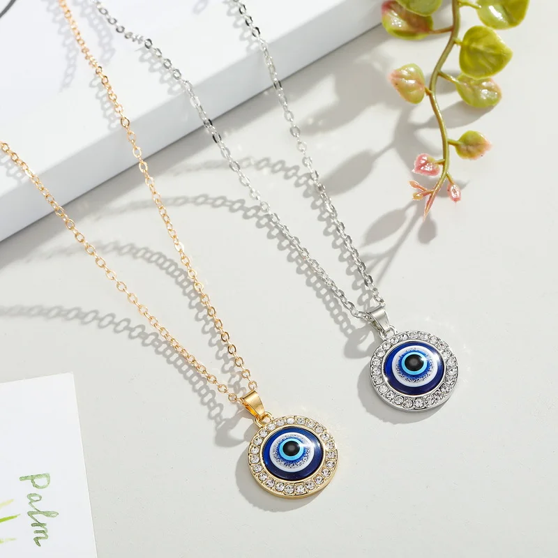 Evil Eye pendant necklace on chain