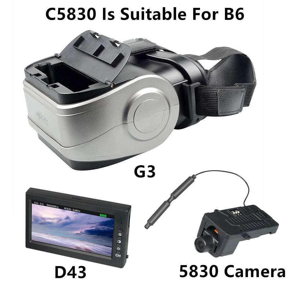 MJX B3 C5830 камера подходит B6 запасные части для радиоуправляемого вертолета части D43 ЖК-экран G3 очки 5,8 г FPV в режиме реального времени передача