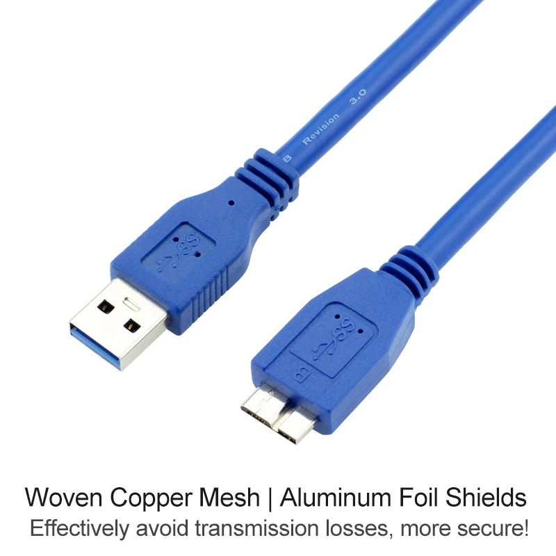 USB 3 0 штекер A к Micro B Кабель для передачи данных Шнур высокоскоростной внешний