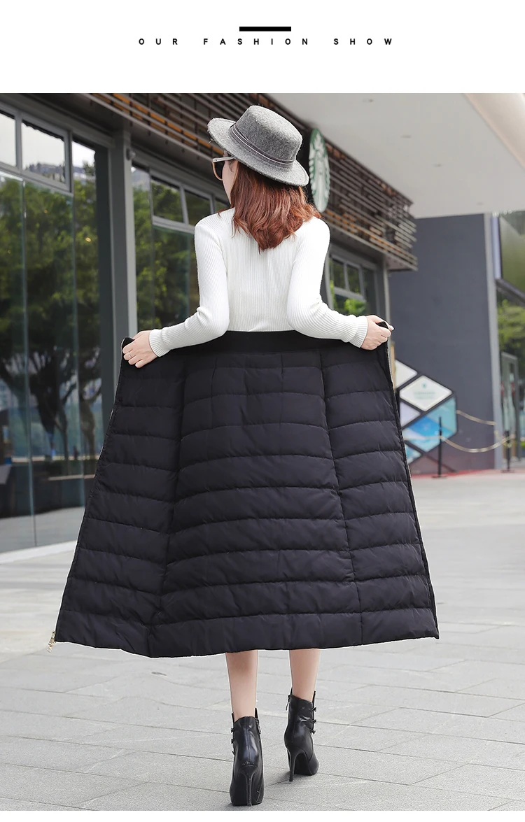 4XL,, хлопковая юбка для женщин, зимняя, размера плюс, на молнии, тонкая, с запахом, длинная, толстая, теплая, высокая талия, элегантные женские юбки