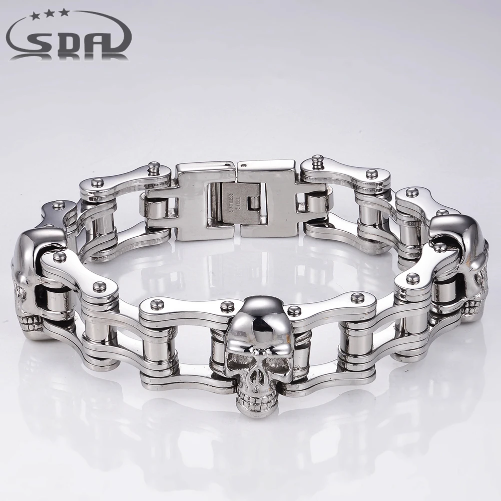 Мужской браслет-цепочка в стиле панк-рок