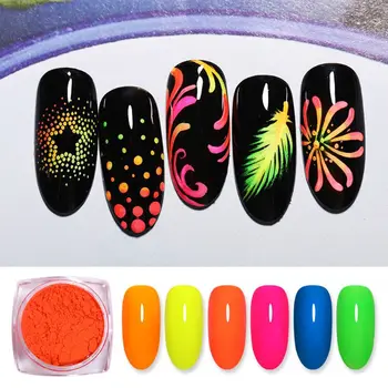 

12Pcs Neon Pigment Powder Black Light UV Reactive Fluorescent Resin Pigment Kit
