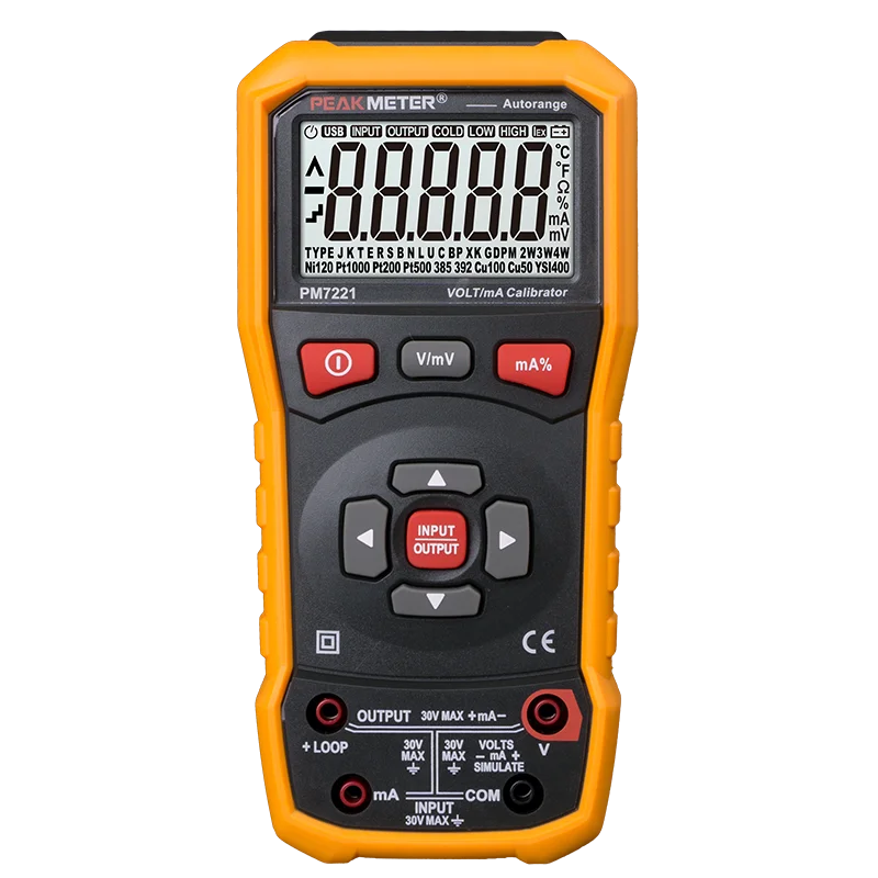 

Официальный Peakmeter PM7221 цифровой калибратор напряжения/мА Профессиональный цифровой калибратор напряжения постоянного тока тестер напряжения