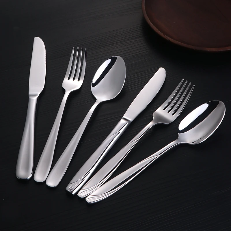 Fanciher 24 Piece - Flatware Set with stand, Marbling Stainless Steel  Sliverware Cutlery Set, Service for 6, Included Knife/Fork/Spoon (Black)