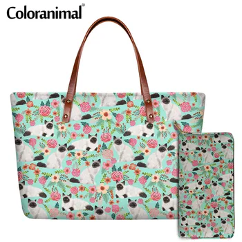 

Coloranimal Fashion Women Big Handbags Tote Shoulder Bags Lovely Barry Cat Pattern Crossbody Bags Ladies Shopping Bags&Wallets
