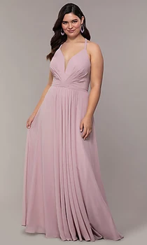 

Bride Mother Dress Plus Size Evening Party Gowns 2019 Elegant Lace A-line Chiffon NO Sleeve V-neck Mother of the Bride Dresses