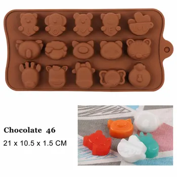 

2019 New Silicone Chocolate Mold 25 Shapes 3D Chocolate baking Tools Jelly and Candy Mold DIY Numbers Fruit Kitchen Gadgets Good