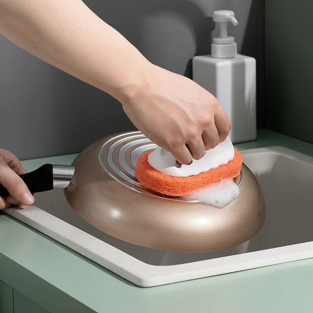 Kitchen Wash Pot Dish Brush With Dispenser Liquid Filling By Pressing Does  Not Hurt Pan Automatic Cleaning Brushes