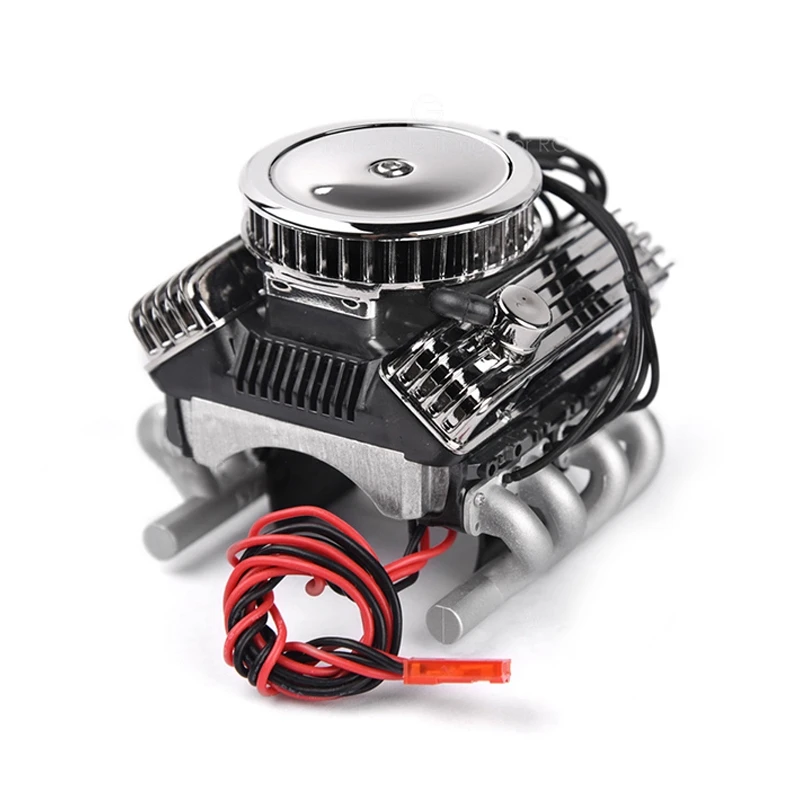 V8 имитирует двигатель охлаждающий вентилятор 1:10 RC TRX4 SCX10 RC4WD автомобиль 13000 об./мин двойной охлаждающий вентилятор 2 S-3 S для RC автомобилей детали гусеничного трактора