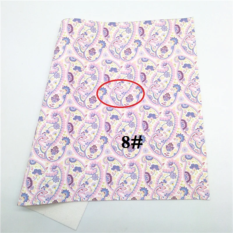8 Glitterwishcome 21X29 см A4 размер винил для бантов с цветочным принтом искусственная кожа листы для бантов, GM661A - Цвет: 8