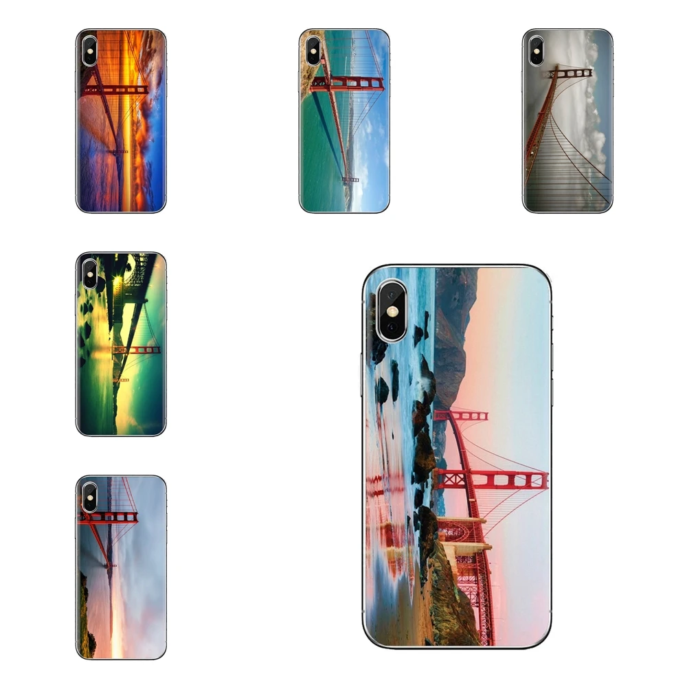 Для samsung Galaxy S2 S3 S4 S5 мини S6 S7 край S8 S9 Plus Note 2 3 4 5 8 Coque Fundas Золотые ворота подвесной