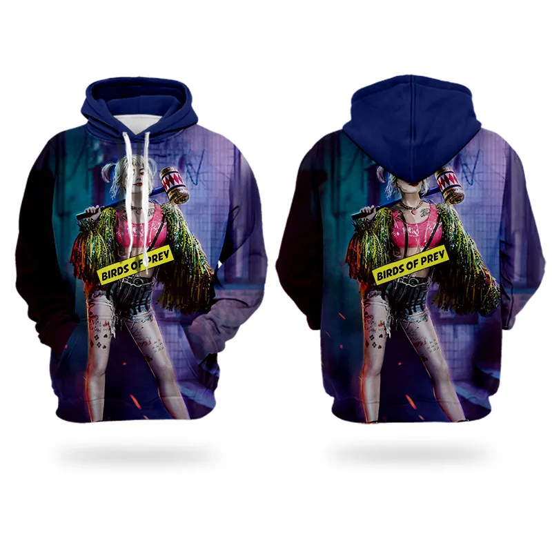 WHOSONG толстовки с 3D принтом, новинка, DC movie Birds of Prey, Харли Квинн, крутая одежда, мужские толстовки, куртка супергероя - Цвет: H04906