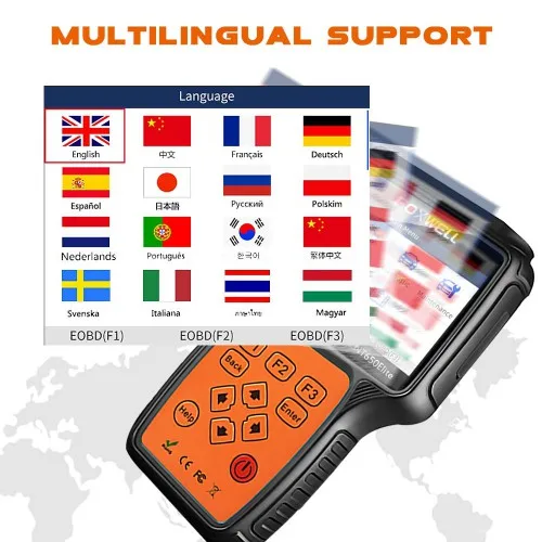 FOXWELL NT650 OBD2 автомобильный Сканер Поддержка ABS подушки безопасности SAS EPB DPF Сброс масла