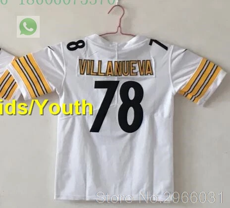 Качественная детская одежда ben roethlisberger 7 Le'Veon Bell 26 Antonio коричневый 84 T.J. Ватт 90 Джерси Питтсбург - Цвет: for kids youth