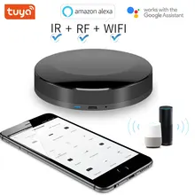 Tuya alexa google assisten wifi ir + rf 4g universal inteligente controlador remoto automação para aok dooya