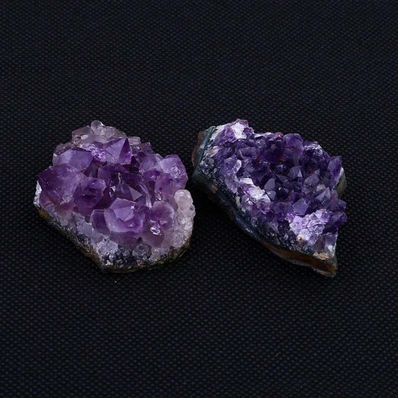 

Purple Crystal Stone DIY Jewelry Raw Material Stone 70g About 4cm Natural Amethyst Cluster Home Decor Ornament