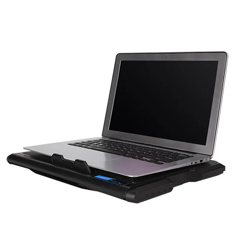 

Laptop Cooling Pad Screen 2 USB 6 Air Fan Height Speed Adjustable Cooler Stand