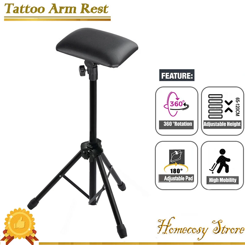 

Iron Tripod Stand Tattoo Arm Rest Portable Adjustable Chair Equipment For Tattoos Artist Studio Work Supply Bed Stool 65-120cm