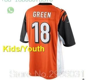 A+++ качественная Детская Молодежная Andy Dalton 14 A.J. Зеленый#18 Джерси Цинциннати - Цвет: for kids youth