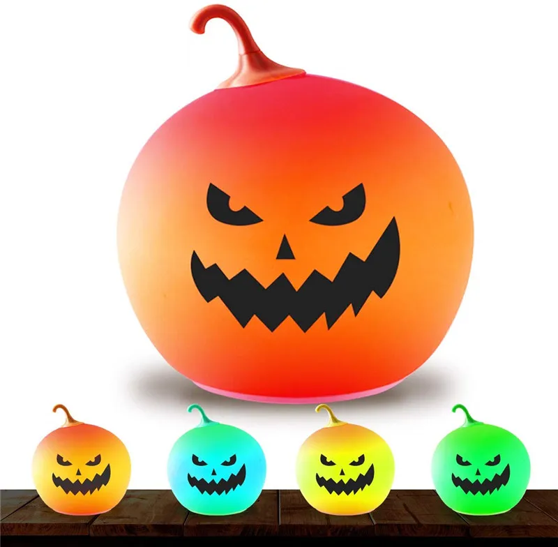 

ZANCAKA Smart home USB charging safety pumpkin silicone night light LED Patting Sense Light Rechargeable Decorative bed Light