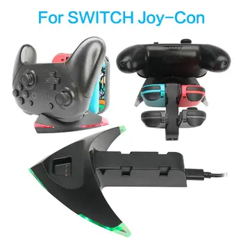 

DC 5V 5In1 Original Black Gamepad Controller Charger Fast Charging Stand Power Supplys With LED Display For Nintendo Switch Pro